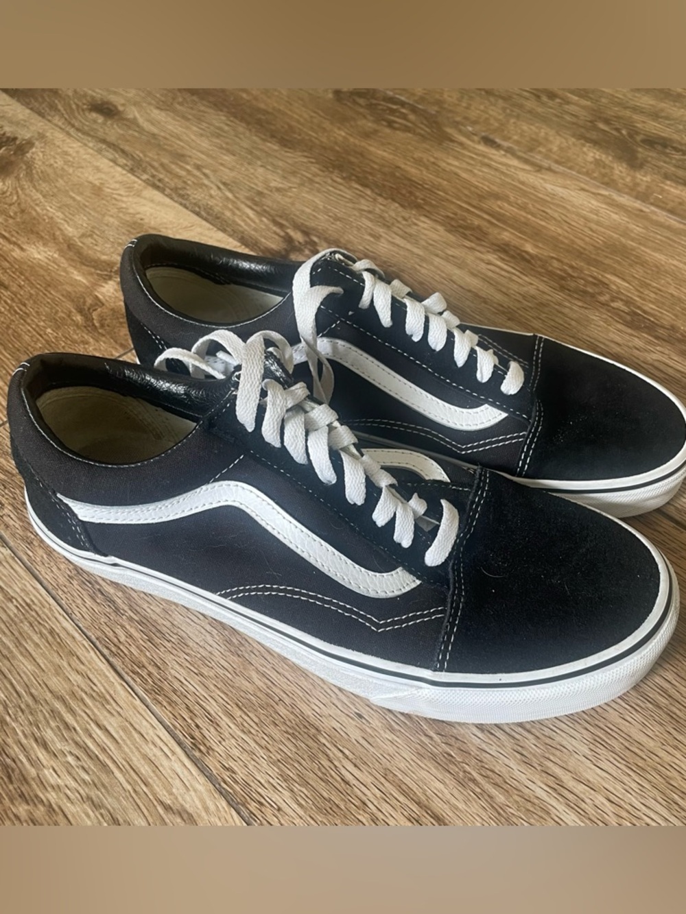 Vans Classic Black and White Low-Top Skate Sneakers